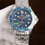 Replica Omega Seamaster Diver 300M JAMES BOND Watch SS Blue Dial